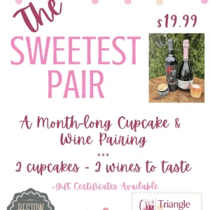 (Feb/2026) $19.99 Bestow Valentine\'s Day Cupcake & Wine Pairing-Holly Springs