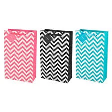 Assorted 2 Bottle Chevron Gift Bag